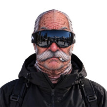 Face Printed Old Full Coverage Breathable Eye Hole Winter Mask Cover Stretch Funny Headwear A