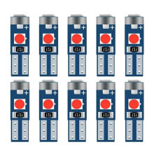 10PCS Super Bright T5 LED Dashboard Light Bulbs 3SMD 3030 Wedge Instrument Panel Cluster Indicator Signal Lamps B