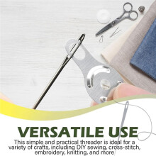 Needle Threaders Replacement Dual-End Sewing Needle Threader Hand Sewing -Stitch Embroidery Machine Sewing Crafts