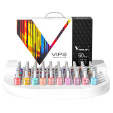 Venalisa kit de esmalte de uñas VIP5 sin HEMA, 60 colores gel autonivelante con base, primer y top coat