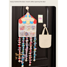 Cute Wall Decor & Hair Accessory Organizer,Holder with Mesh Pocket,Wall-Mounted Organizer
