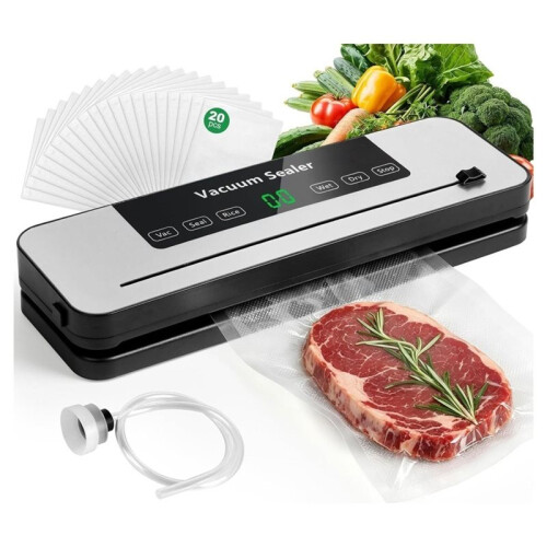 Vacuum Sealer Machine for Food, Automatic Compact with Bag Cutter, for Freshs Meals, Storage, Prep Eu Plug