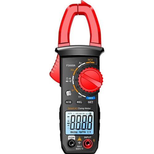 Digital Clamp Multimeter Auto-Ranging AC  Current Voltage Tester, True RMS Multi Tester with Backlight LCD Screen,1PC