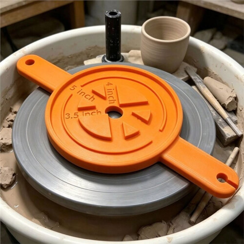Ceramic Throwing Bat Adapter with Handle,Suitable for Throwing and Trimming,for Clay Trimming Tool