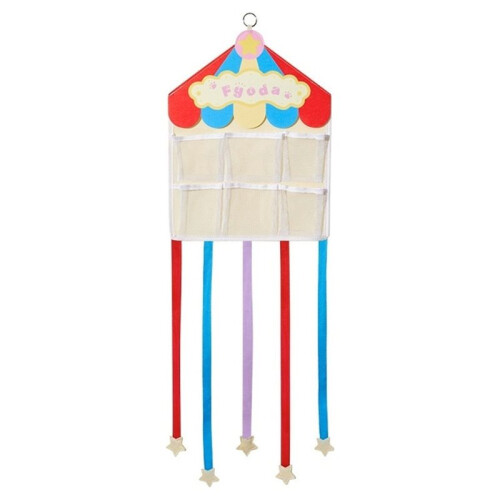 Cute Wall Decor & Hair Accessory Organizer,Holder with Mesh Pocket,Wall-Mounted Organizer 1