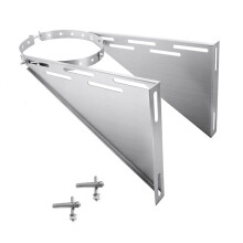 Adjustable Chimney Pipe Wall Support Bracket for 6" 8" Double Wall Stove Pipe Fireplace Pipe Wall Mount Holder