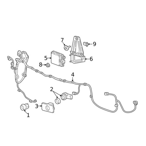 NEW Front Object Alarm Sensor Wiring Harness 84592770 for  Acadia 2017-2019 2