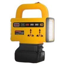 150W Power Inverter DC21V to AC220V Portable Converter with LED Light and USB-C for Battery Outdoor Power Supply