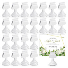 24 Stück Tischkartenhalter Aus Metall, Weiß, für Hochzeiten und Restaurants