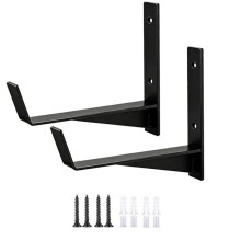 Window Box Brackets,6 Inch Flower Planter Box Brackets,Flower Box Wall Mounting Hooks for Railings,Garden,Balcony,Fences