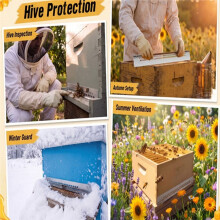 10 Frame Mouse Guard,Beehive Entrance Shield with Holes,for Winter Hive Protection Ee-Safe Closure Cover