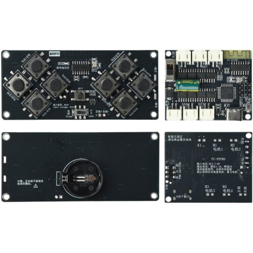 2.4G 9 Channel Programmable RC Receiver Kit, DIY Accessory for RC Car Boat, Support Motor Servo Brushless ESC 2
