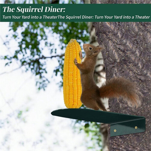 Squirrel Corn Cob Feeder Platform for Outside Backyard,Backyard Wildlife Feeding Station,Fits Tree Trunk or Fence Post 1