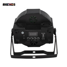 SHEHDS LED Par 7x18W 6IN1 - musta, DMX 512 - liikkuva valonheitin DJ- ja juhlatapahtumiin