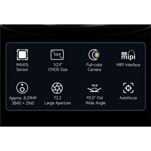 IMX415 8MP MIPI Camera Module Type B, Autofocus, 93.5 D-FoV, Distortion-Free Support for Raspberry Pi 5 / 4B / 3 / Zero 1