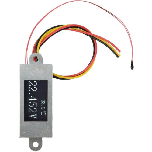 Ultra-Thin  Digital Voltmeter DC5-30V OLED Display Voltmeter Temperature Sensor NTC Probe 1-6S Voltage Monitoring 2