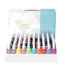 VENALISA Kit de esmalte de uñas en gel libre de Hema, lote de 60 colores con base y top coat