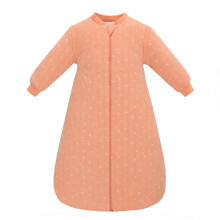 amo nenes Baby Sleeping Bag 2.5 TOG, Baby Autumn Winter Long Sleeve Sleeping Bag, 100% Cotton Baby Wearable Blanket, Detachable Sleeve, 6-12 Months (
