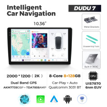 DUDUAUTO DUDU7 Autoradio A7870, 10,36 Zoll, Kabelloses Carplay, Android 13, 8 GB RAM, 128 GB Speicher, 8-Kern