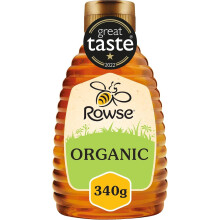 Rowse Organic Honey, 340g Squeezy, Runny, 100% Pure & Natural
