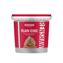 Renshaw Unflavoured White Vegan Buttercream Soft Icing, 400 g (Pack of 1)