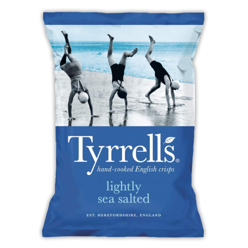 Tyrrells Lightly Sea Salted Crisps, 40g