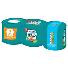 Heinz No Added Sugar Tinned Baked Beans in Tomato Sauce 3 x 200g