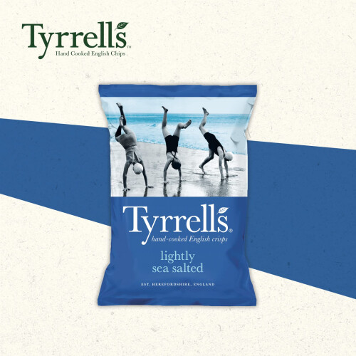 Tyrrells Lightly Sea Salted Crisps, 40g 2