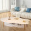 2-Tier Irregular Cloud Coffee Table with Storage Shelf for Living Room 1