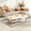 2-Tier Irregular Cloud Coffee Table with Storage Shelf for Living Room 8