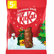 KitKat Santa Milk Chocolate Bag, 5 x 11g | Pack of 1
