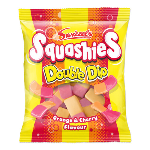 Swizzels Squashies Orange & Cherry Flavour Double Dip, 120g