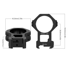 WestHunter Picatinny-Zielfernrohrmontageset, Mittelhöhe 32 mm, für 30 mm Tubus, Schwarz