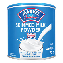 Marvel Skimmed Milk Powder 175g | Dried Skimmed Milk Powder | Easy to Mix Milk Powder for Tea, Coffee, Breakfast Drinks, Baking & Cooking | Convenien