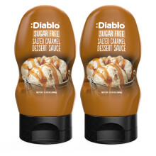 Diablo Sugar Free Dessert Sauce - Gluten-Free Syrup, Drizzle Sweetener, Keto Friendly Flavoring Topping, Perfect for Gifting, No Added Sugar - Salted