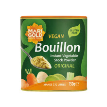 Marigold Vegetable Bouillon Powder 150g – Instant Vegan Stock powder, Natural Ingredients, No Artificial Additives – Ideal for Soups, Stews & Sauc