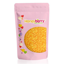 Yellow Popping Candy 1kg - Cocoa Butter Coated Unflavoured Natural Yellow Coloured Popping Candy for Baking Cake Decoration