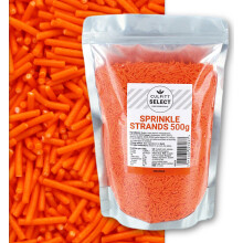 Culpitt Select Sprinkles | Orange Sugar Strands, Cake Sprinkle Decorations For Cakes, Cupcakes, Cookies, Ice Cream, and Desserts | 500g