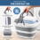 16L Collapsible Washing Up Bowl - Foldable Laundry Basket with Handles 3
