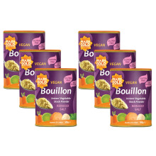 Marigold Reduced Salt Vegetable Bouillon Powder, 500g (Pack of 6) – Instant Vegan Stock Powder, 37% Less Salt, Natural Ingredients, Gluten-Free –