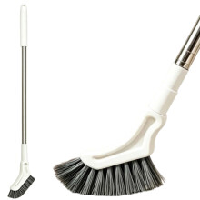 Multifunctional Extendable Long Handle Floor Scrub Brush, Crevice Corner Scrubber with Angled Brush Head, Telescopic Simple Scrub Cleaner for Bathroo