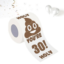 30th Birthday Gifts for Men Women Funny Toilet Roll, Gag Gift Happy Prank Toilet Paper, Novelty Toilet Paper Roll for Friend, Bathroom Birthday Party