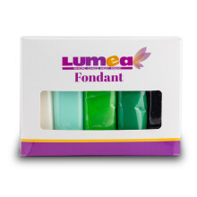 Dekozauber24 Fondant Green Multipack, 5 Colours, 100 g Roll Fondant per Colour, for Decorating Cakes and creating Figurines, gluten free and lactose