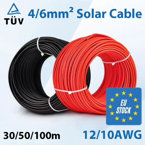 Aurinkopaneelikaapeli 30 m, 10 AWG-6mm2, punainen 1