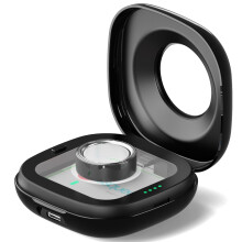 Portable Charging Case Compatible with Oura Ring 5 Charger, Fits All-Sized Ring Gen 5, 2000mAh Up to 10 Ring Charges,Black Wireless Travel Case(Offic