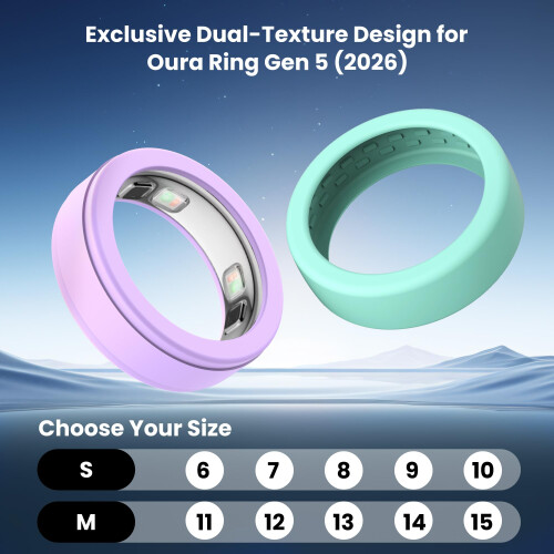 AhaStyle Silicone Ring Cover for Oura Ring Gen 5 (2026) Case Accessories, S 1