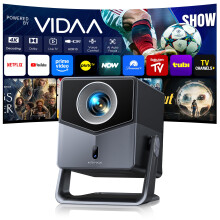 TOPTRO Smart Projector 4K【Fastest VIDAA System & 1500 ANSI & Dolby Audio】FHD 1080P HDR10 & AI Auto Focus/Keystone, Dual Speakers WiFi 6 Bluetooth