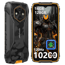 Ulefone RugKing 4 Pro Rugged Smartphone, 128GB/2TB TF, 10200mAh Dock Charging Android 16 48MP Waterproof Camera, 120Hz 6.56" Tough Screen, 4G SIM Fre
