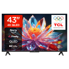 TCL 43T6C-UK 43 Inch QLED 4K HDR TV, Fire TV (Smart TV with Dolby Vision & Atmos, HDR10+, Press & Ask Alexa