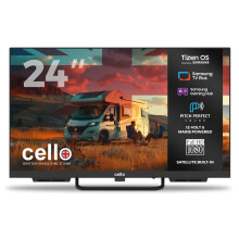 Cello CTRAV-24TZ 24" Smart LED 12V Traveller TV, Tizen OS by Samsung, Built-in Satellite, Gaming Hub, Pitch Perfect Speakers, Bluetooth, Netflix, UK